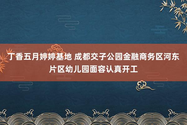 丁香五月婷婷基地 成都交子公园金融商务区河东片区幼儿园面容认真开工