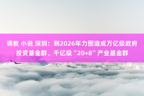 调教 小说 深圳：到2026年力图造成万亿级政府投资基金群、千亿级“20+8”产业基金群