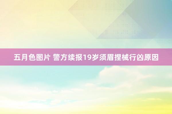 五月色图片 警方续报19岁须眉捏械行凶原因