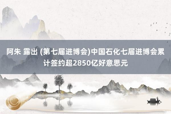 阿朱 露出 (第七届进博会)中国石化七届进博会累计签约超2850亿好意思元