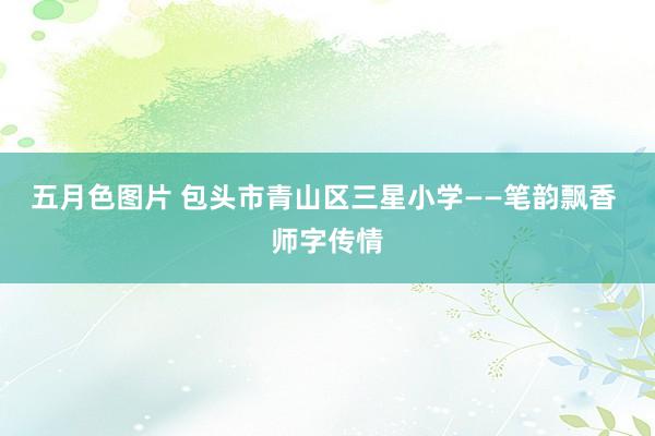 五月色图片 包头市青山区三星小学——笔韵飘香 师字传情