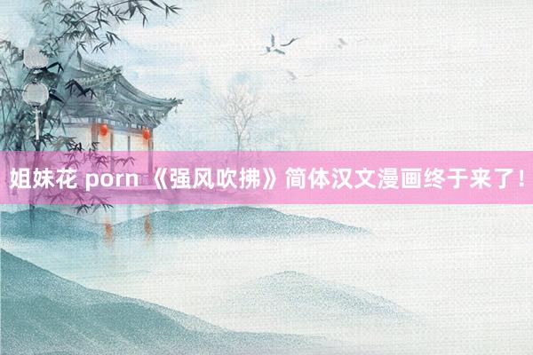 姐妹花 porn 《强风吹拂》简体汉文漫画终于来了！