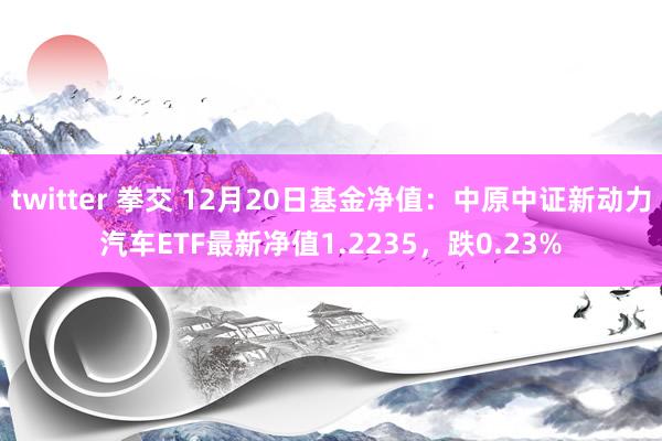 twitter 拳交 12月20日基金净值：中原中证新动力汽车ETF最新净值1.2235，跌0.23%