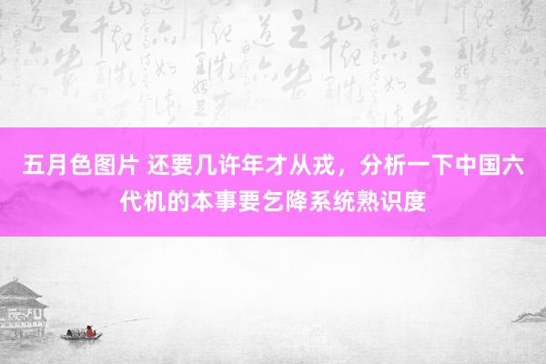 五月色图片 还要几许年才从戎，分析一下中国六代机的本事要乞降系统熟识度