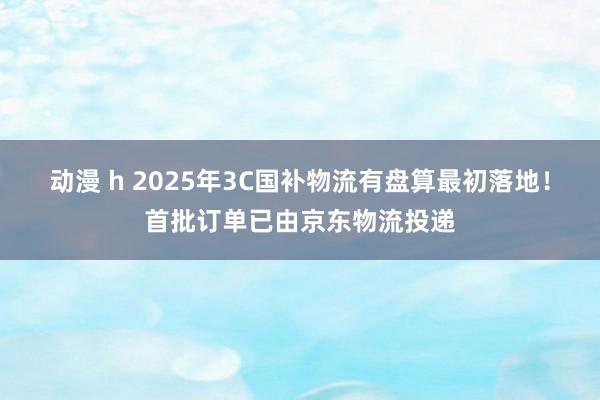 动漫 h 2025年3C国补物流有盘算最初落地！首批订单已由京东物流投递