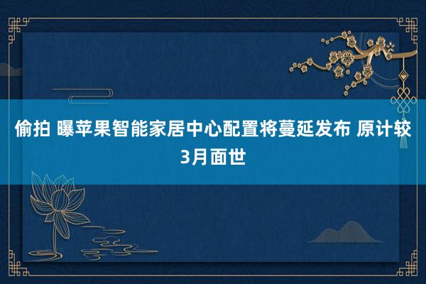 偷拍 曝苹果智能家居中心配置将蔓延发布 原计较3月面世